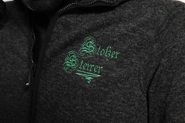 Stolzer Steirer Strick-Fleece Kapuzen Jacke